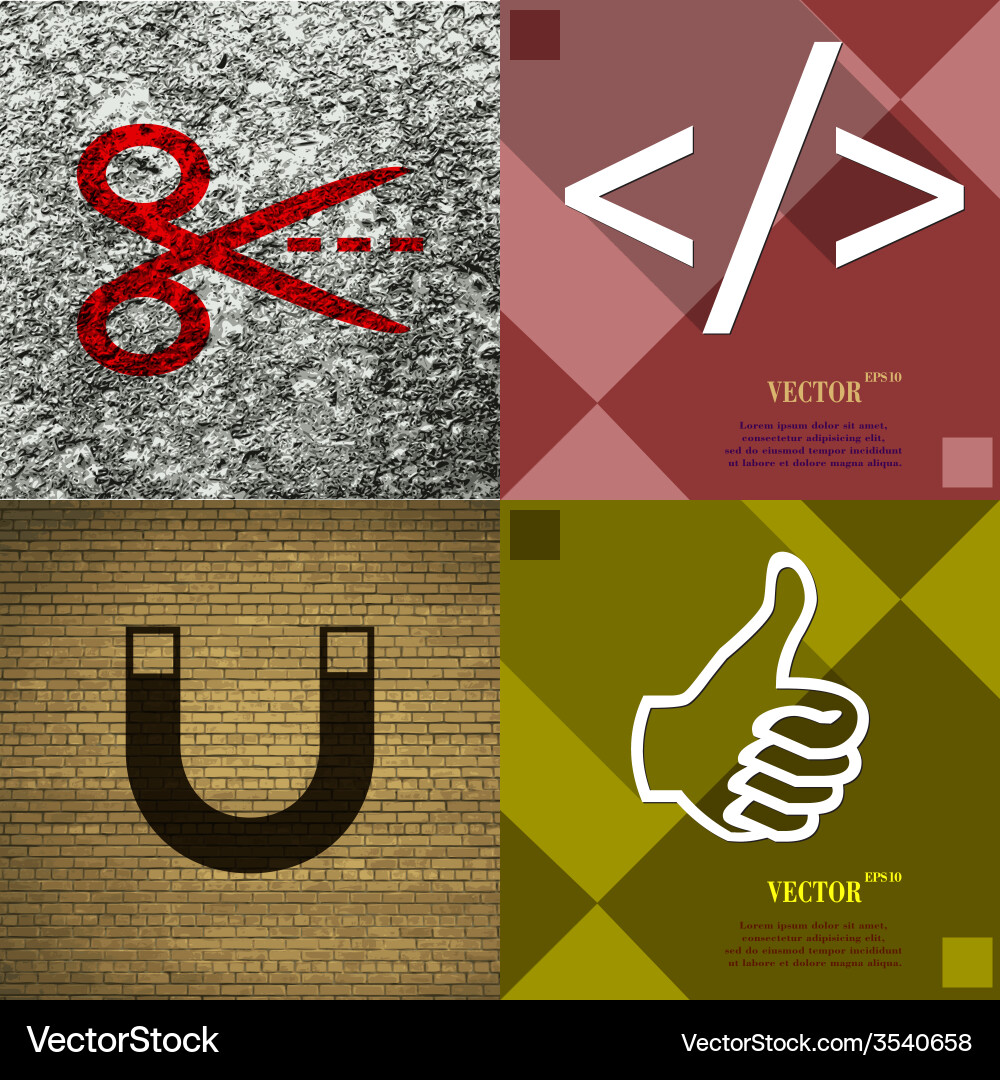 Set of abstract backgrounds with different web vector image