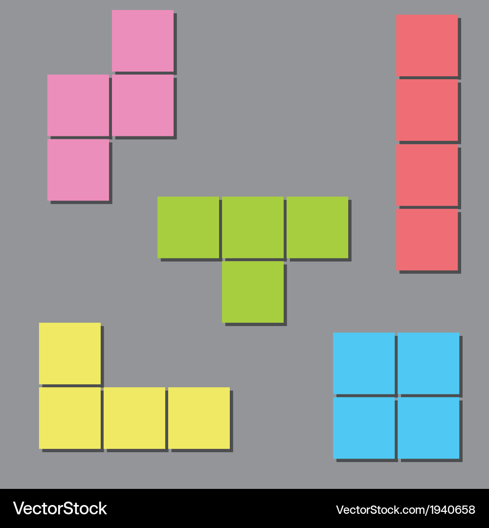 Tetris Block Muster Hintergrund vektorbild