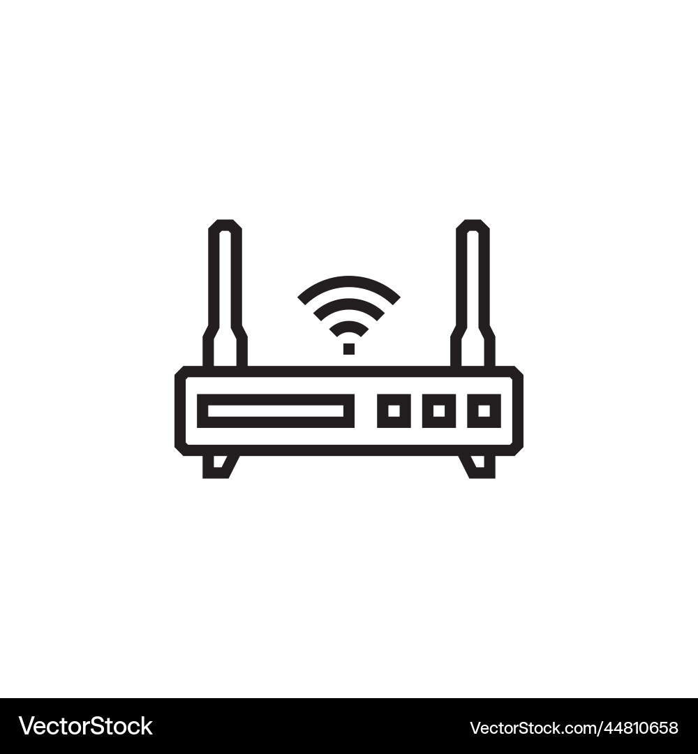 Wifi router icon computer component outline Wifi router icon computer component outline vector image