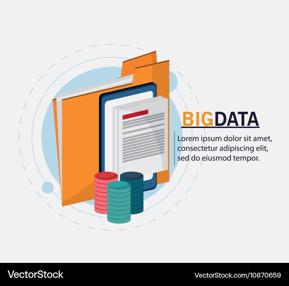 Big data center base and web hosting icon set Vector Image