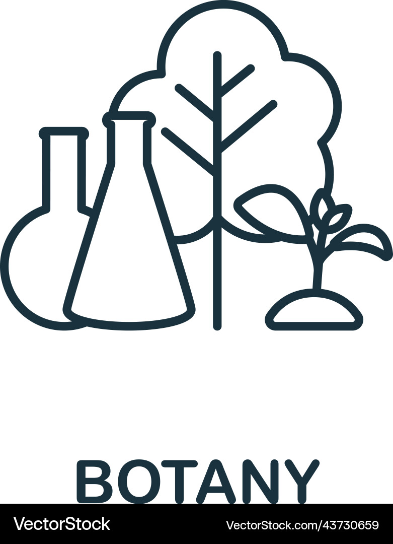 Botany icon line simple science Botany icon line simple science vector image