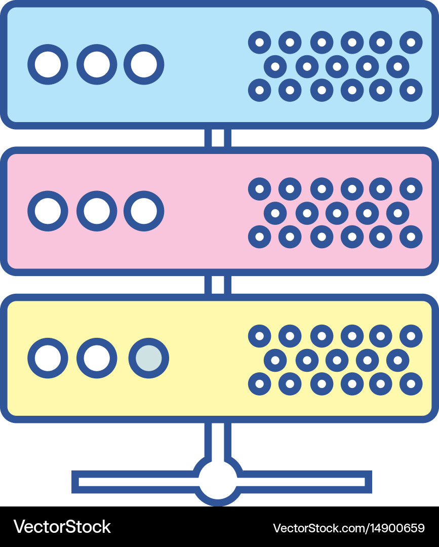 Digital router to connect data center Vector Image