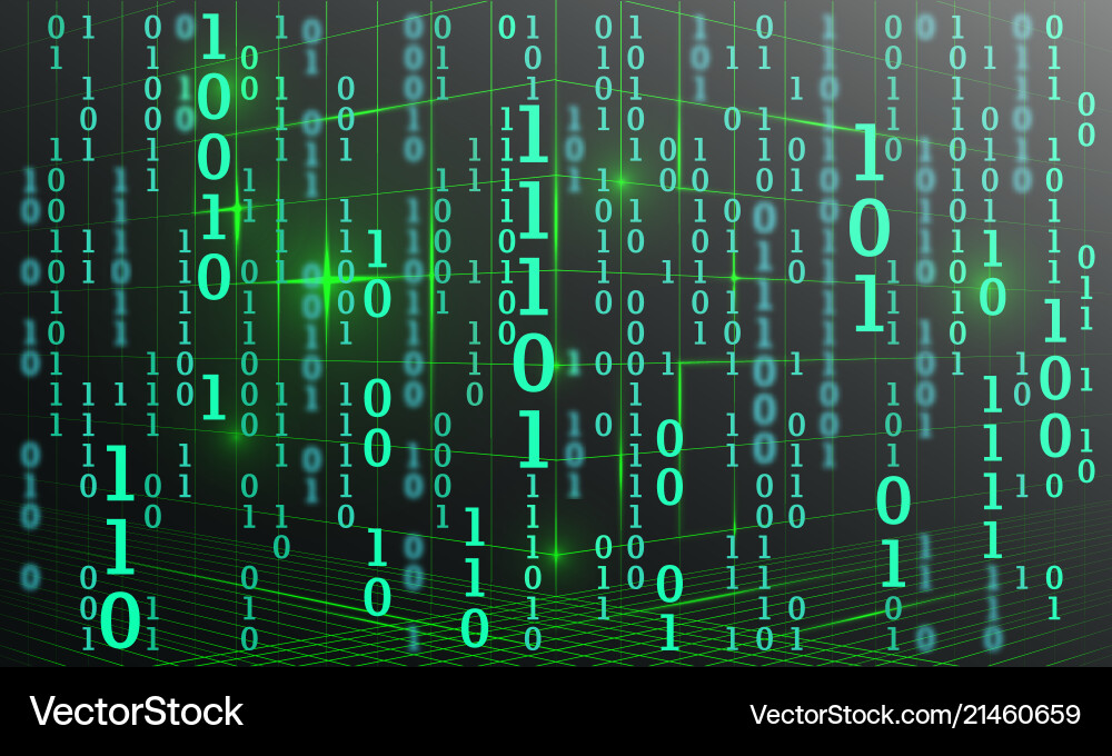 Dynamic Matrix Numbers Background Vector Image
