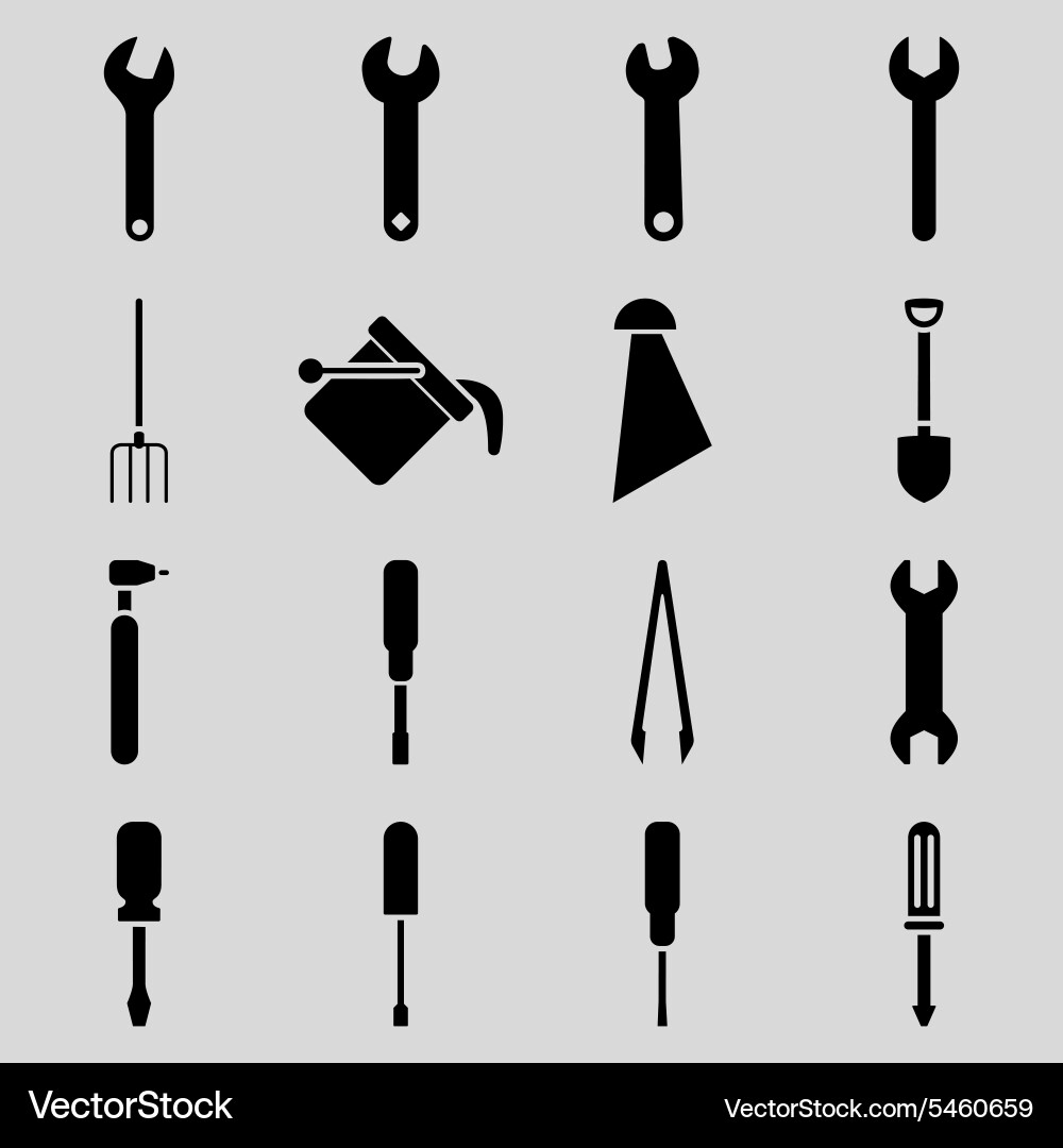 Instruments and tools icon set Vector Image