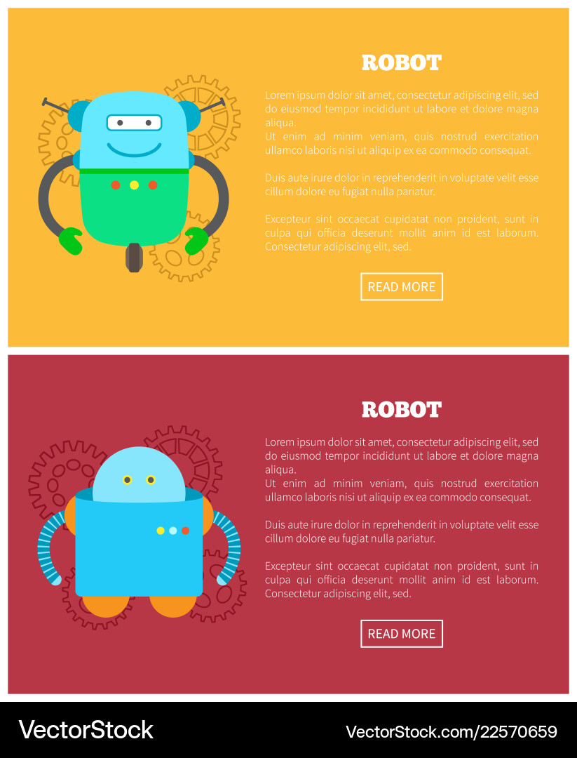 Robot collection of webs Robot collection of webs Vector Image