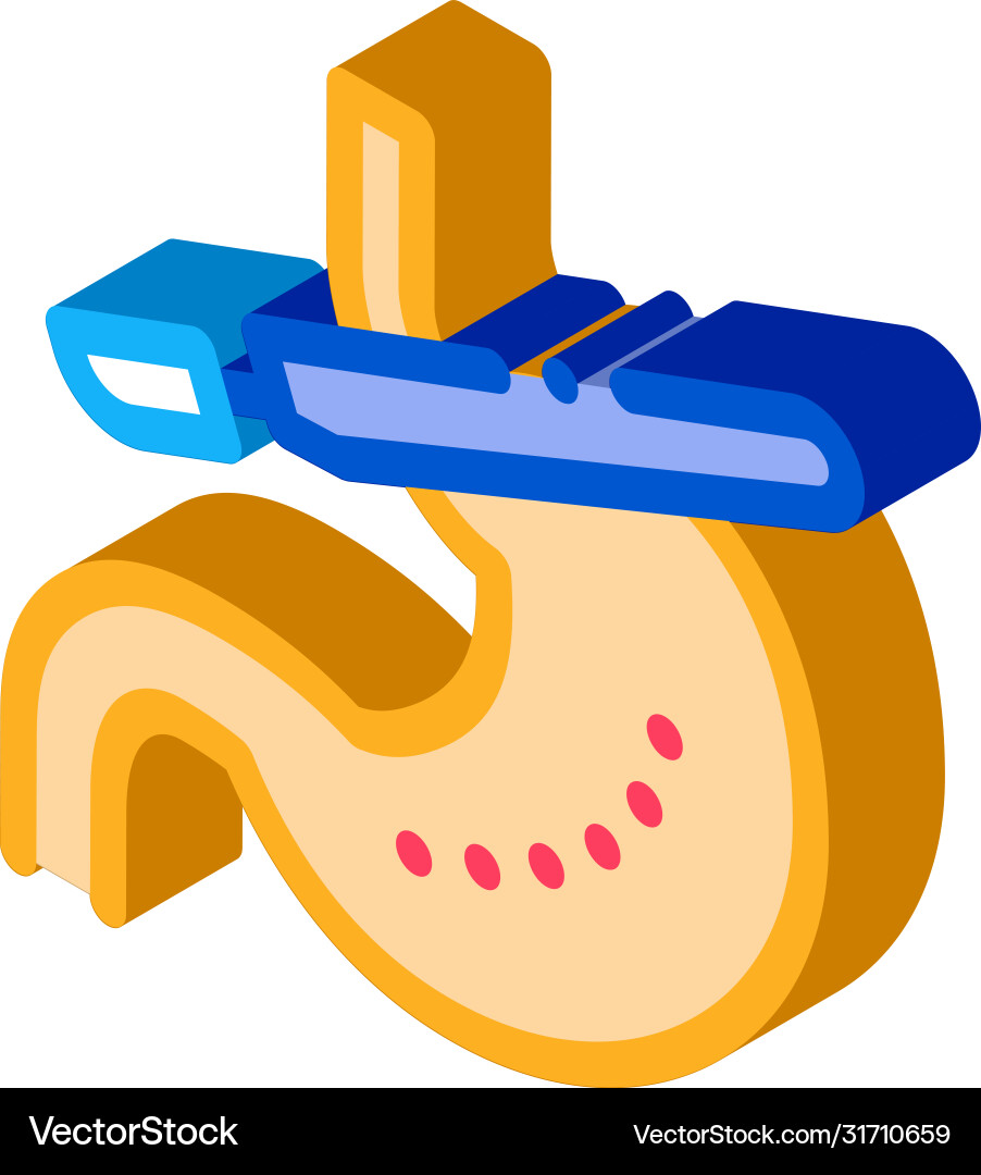 Sampling particle stomach isometric icon Vector Image