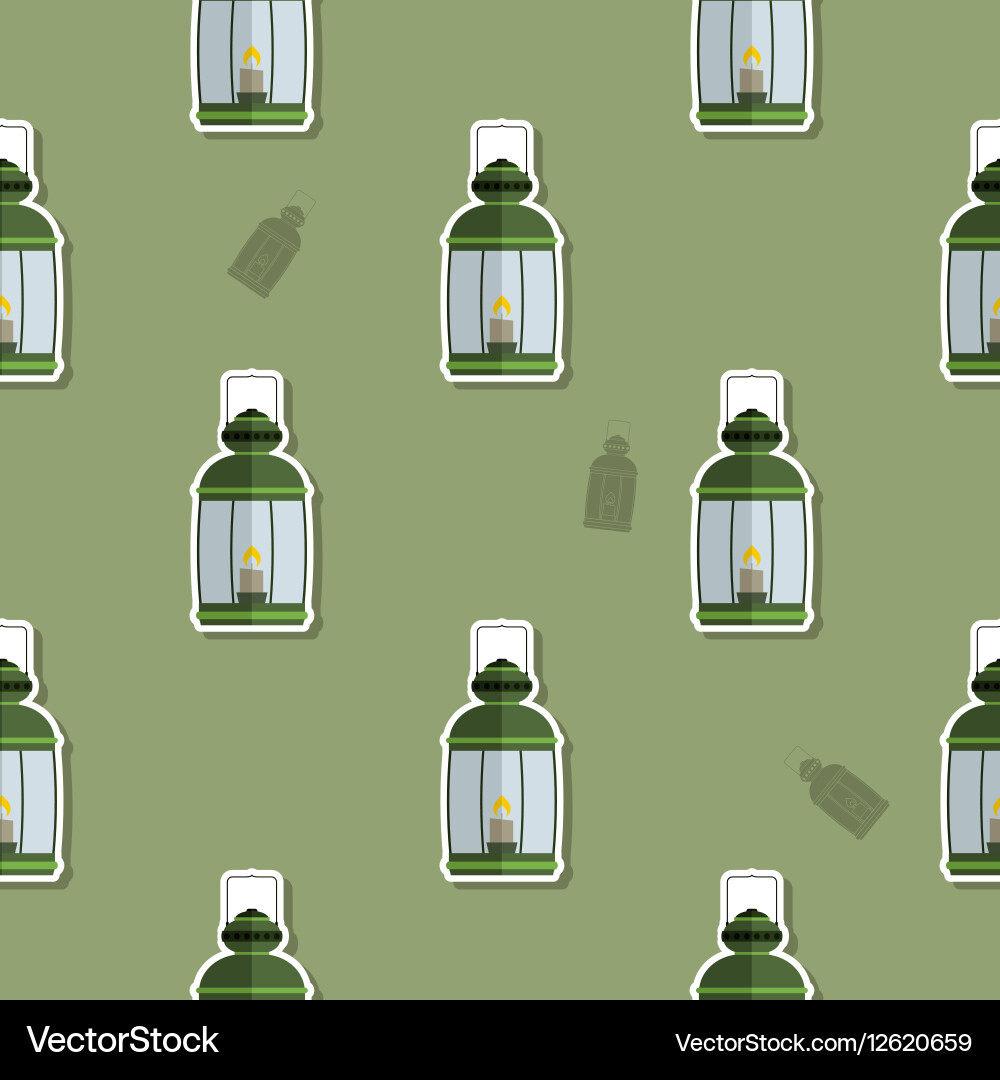 Seamless pattern with lanterns vector image