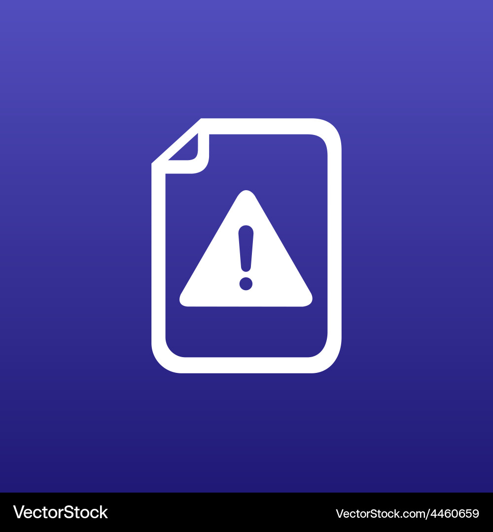 Security warning in browser icon alert bug Vector Image