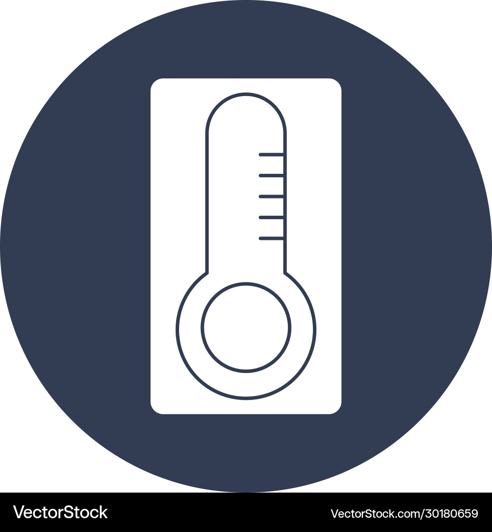 Thermometer icon block style Vector Image