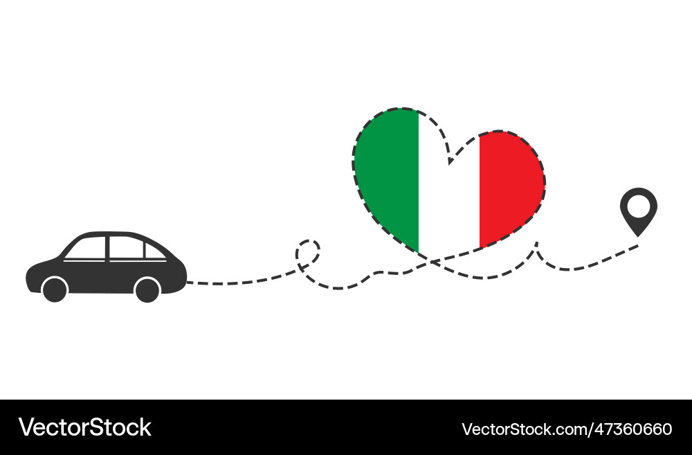 Autoreise von italy i love Autoreise von italy i love vektorbild