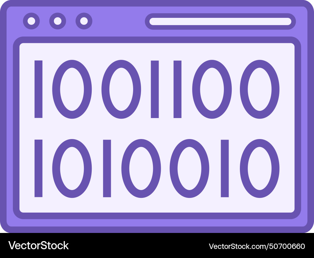 Bunte binäre Code-Symbol-Computer vektorbild