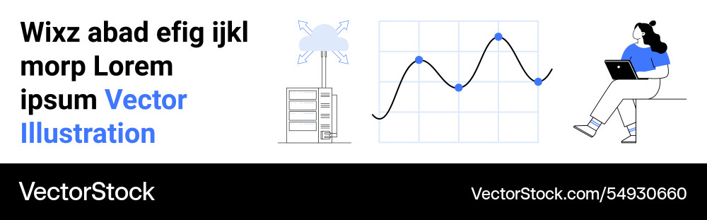 Business analysis with graphs and remote work Vector Image
