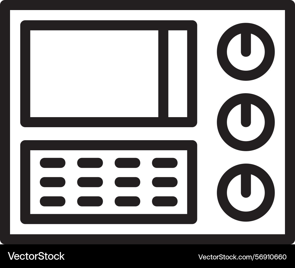 Control panel linear style icon design vector image