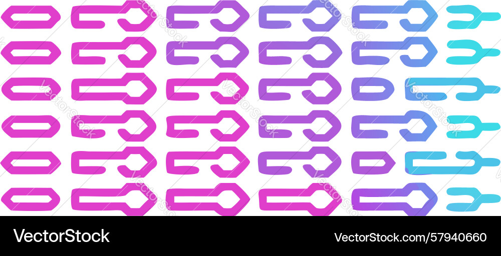 Dynamic Hexagonal Chain vector image