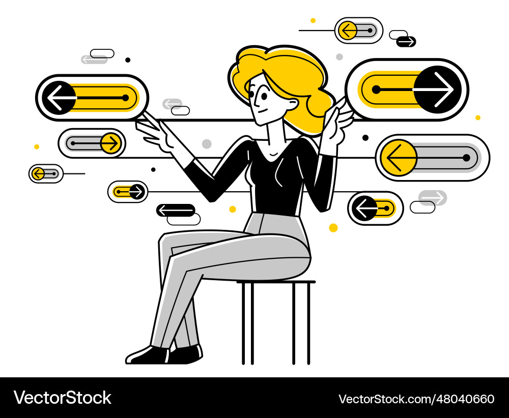 Engineer organizing some abstract technological Engineer organizing some abstract technological Vector Image