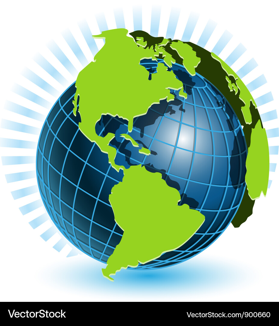 Global Planet Icon vector image