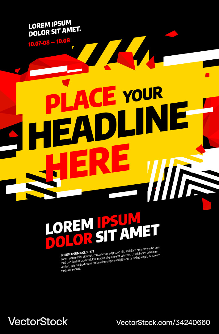Layout design template with abstract dynamic Vector Image