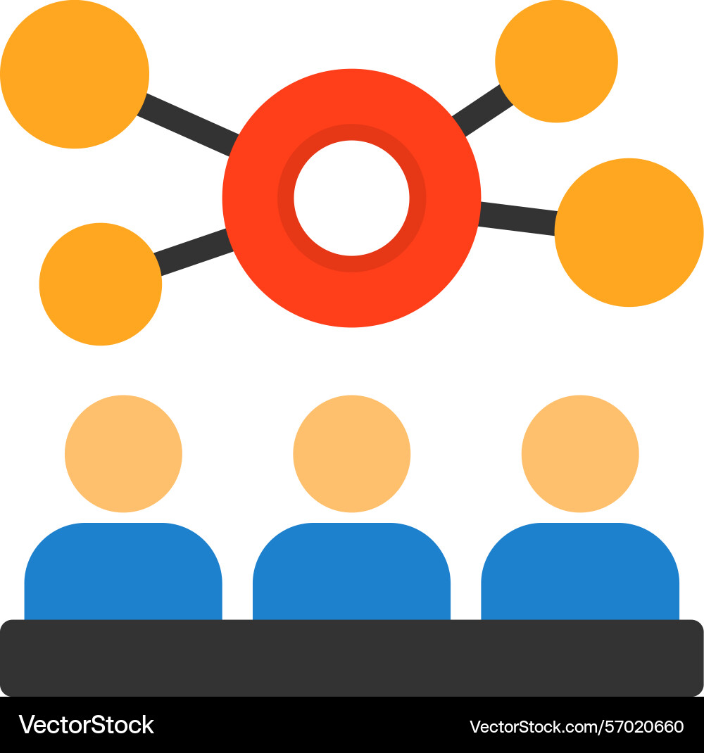 Networking event flat style icon design Vector Image