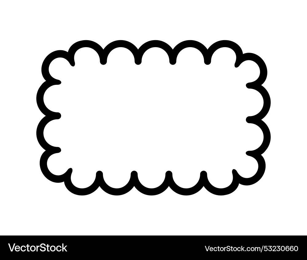 Rectangle scalloped frame edge square Vector Image