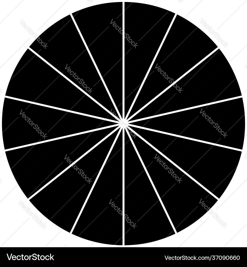 Segmented circle pie graph chart infographics Vector Image
