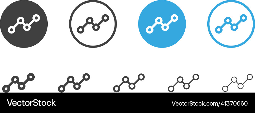 Statistic chart icon increase connection Statistic chart icon increase connection vector image
