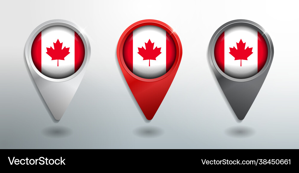3d pointer tag and location marker with round 3d pointer tag and location marker with round vector image