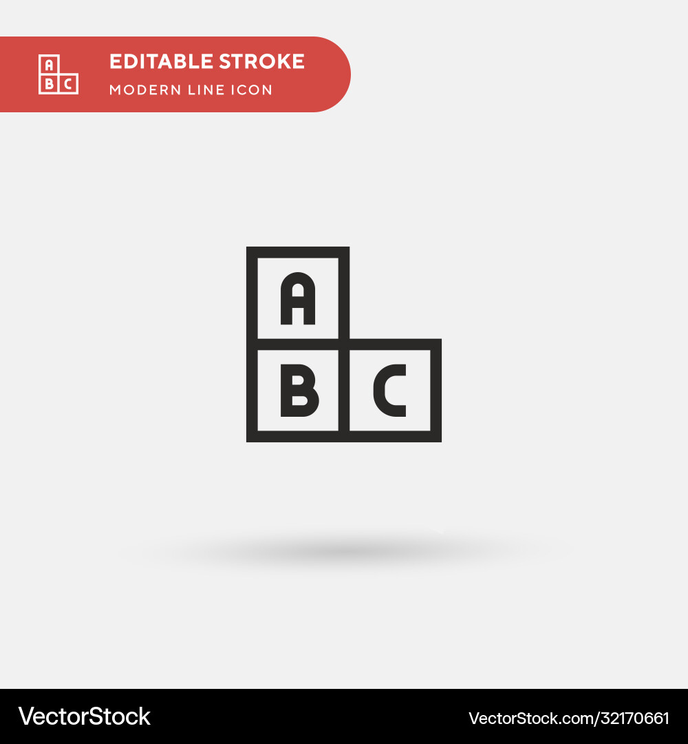 Abc block simple icon symbol Vector Image