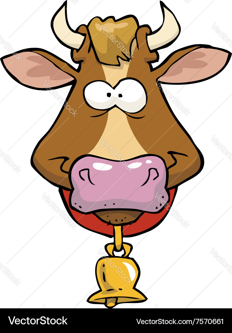 Cow head Royalty Free Vector Image - VectorStock