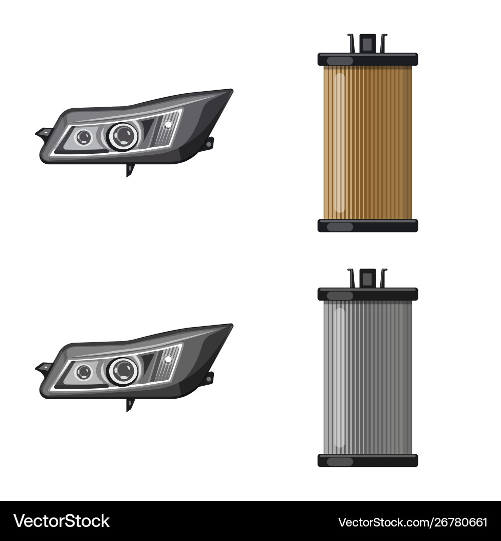 Design auto and part icon set Vector Image