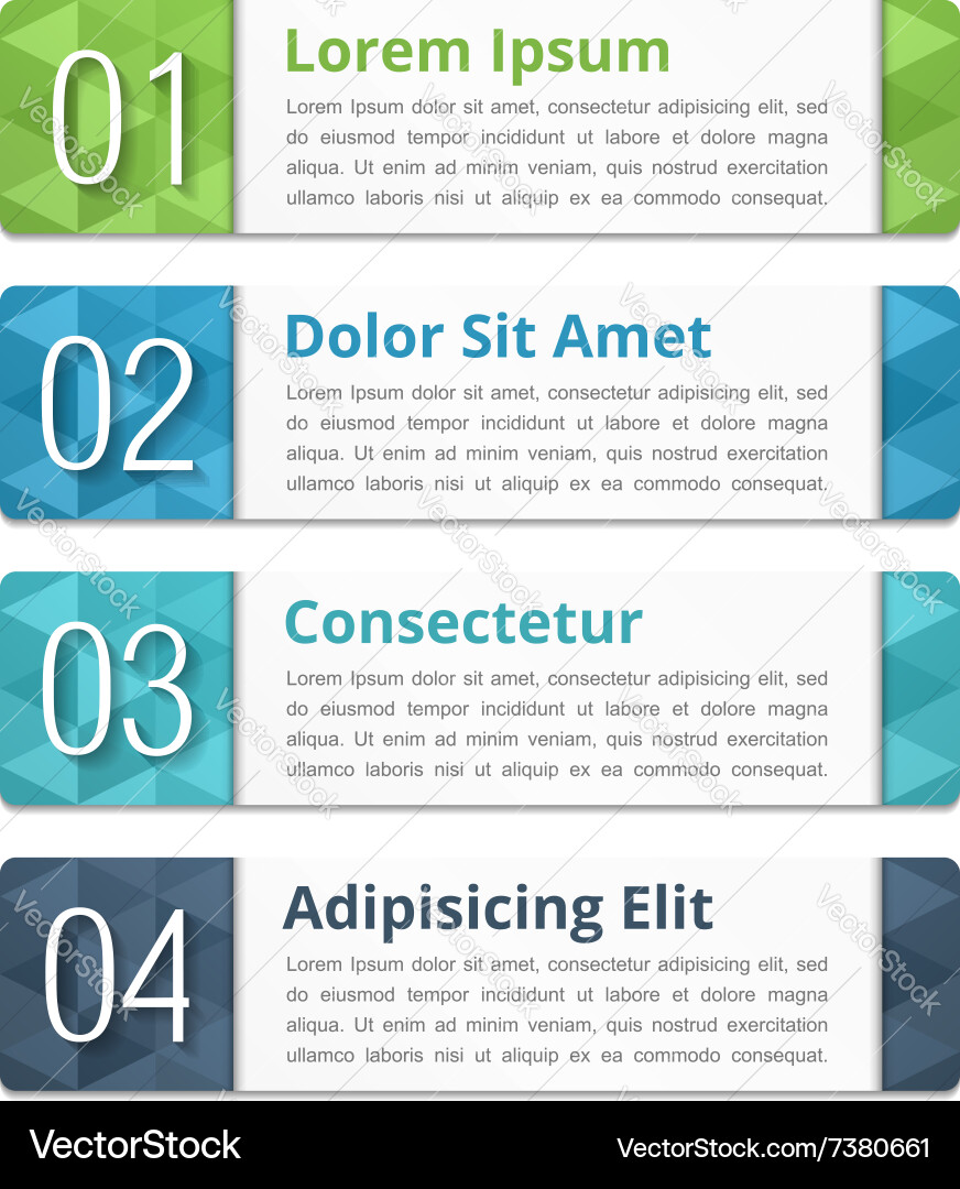 Design elements with numbers vector image