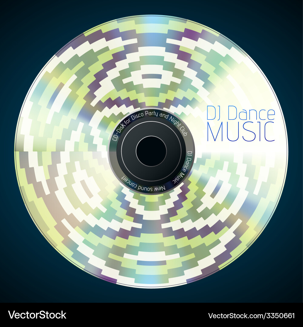 Disco abstract background record or disk vector image