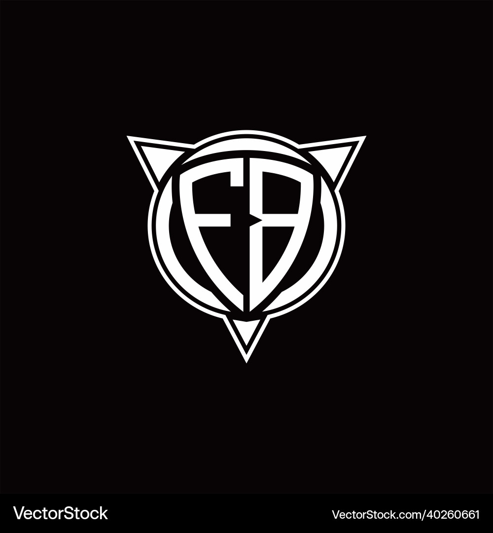 Fb logo monogram isolated with circle shape vector image