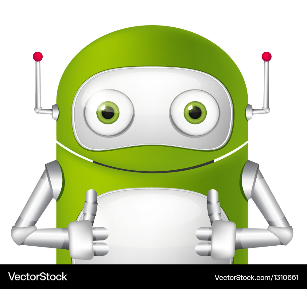 Friendly Robot Character vector image