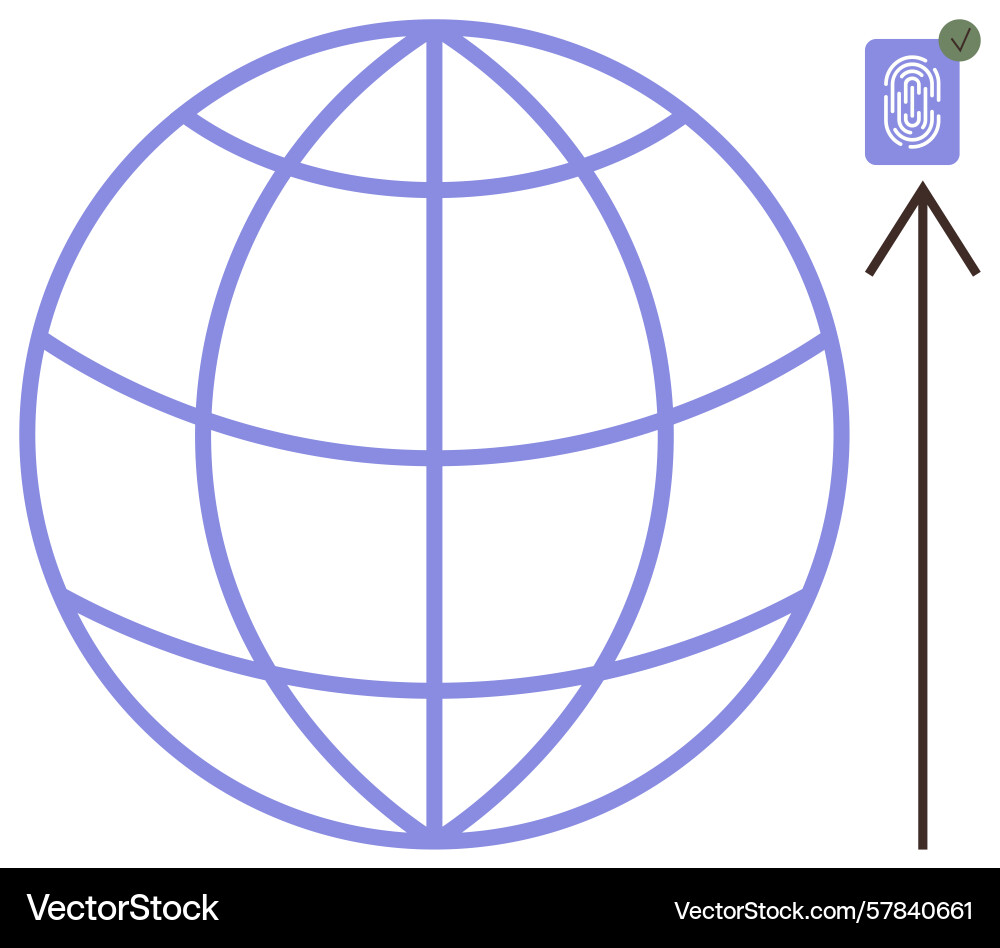 Global connectivity and secure identity access vector image