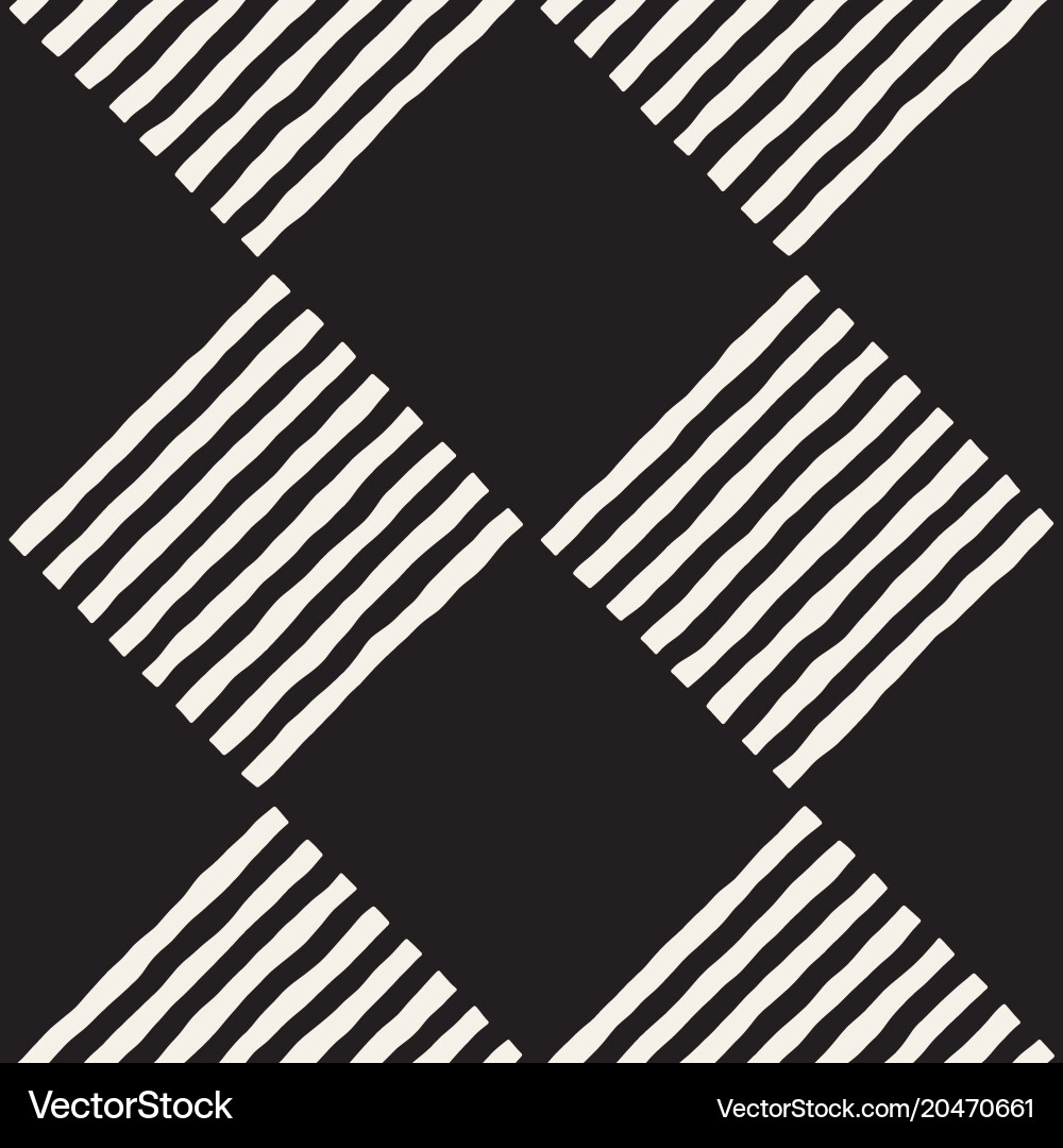 Hand drawn seamless repeating pattern with checker vector image