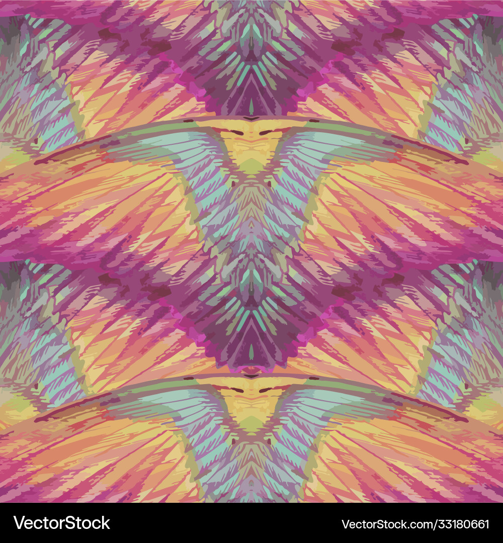 Kaleidoscopic Wings Pattern Vector Image
