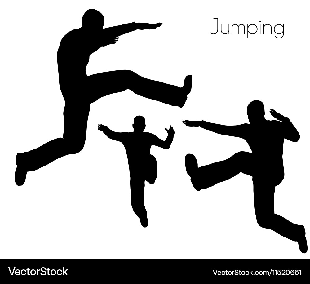 Man in jumping action pose Vector Image
