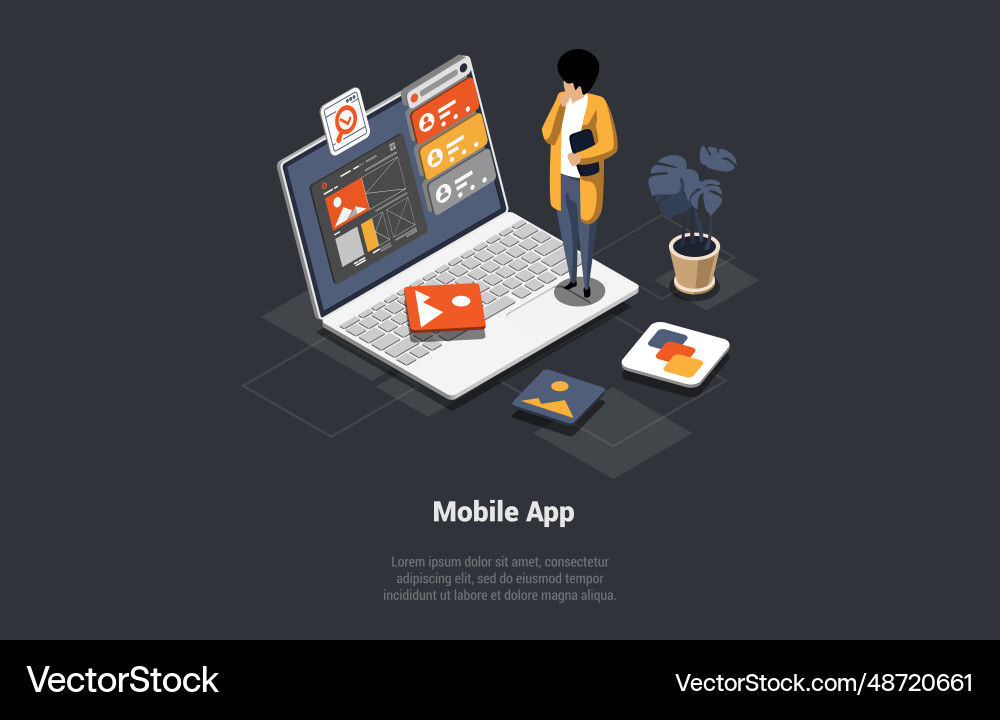 Prozess der mobilen Anwendungsentwicklung ux ui Prozess der mobilen Anwendungsentwicklung ux ui vektorbild