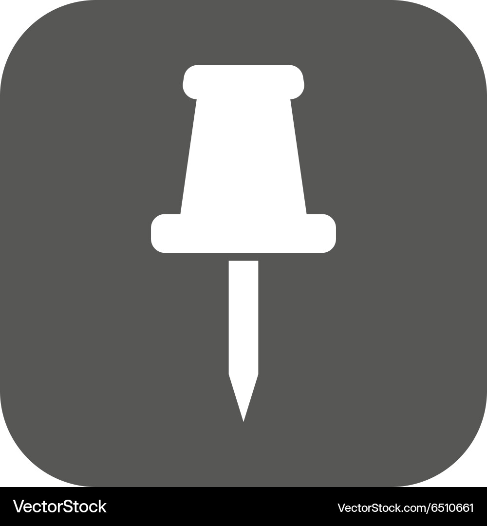 Push pin icon memo and note attachment vector image