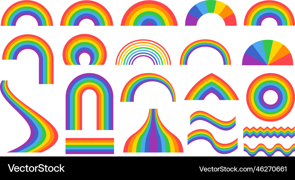 Rainbow colors spectrum stripes and waves heaven Rainbow colors spectrum stripes and waves heaven vector image