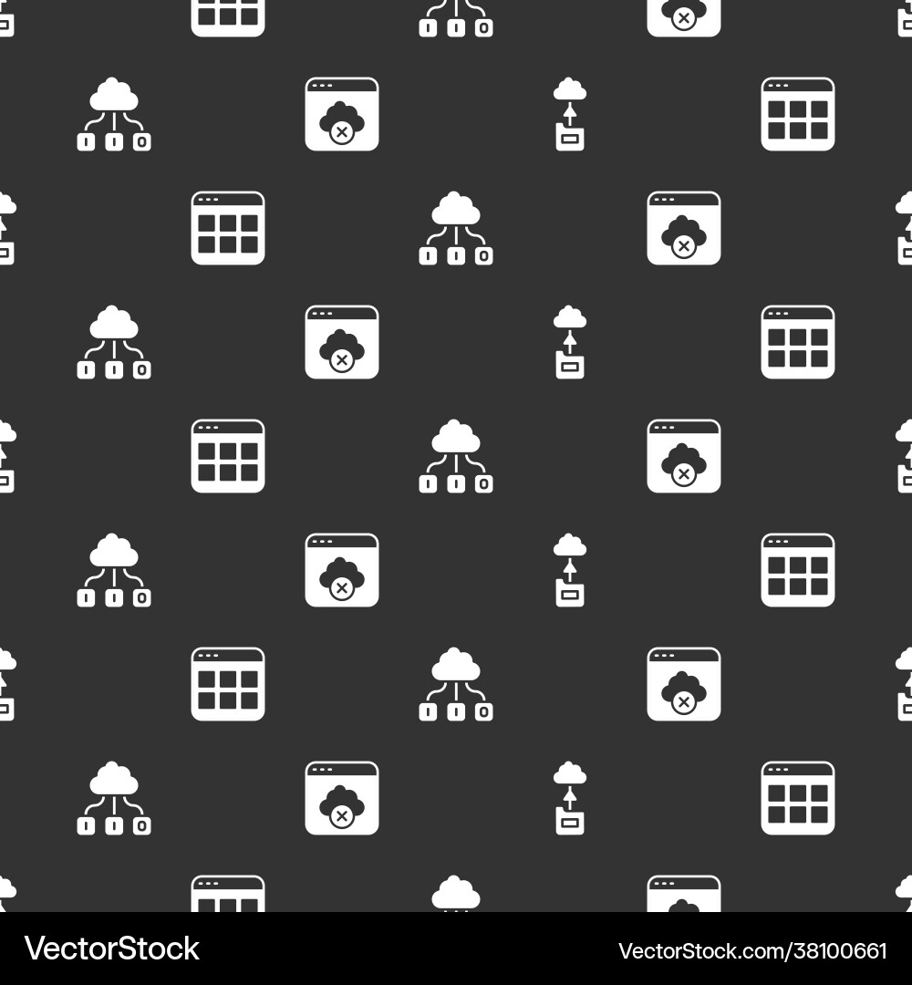 Set cloud technology data transfer browser files Vector Image