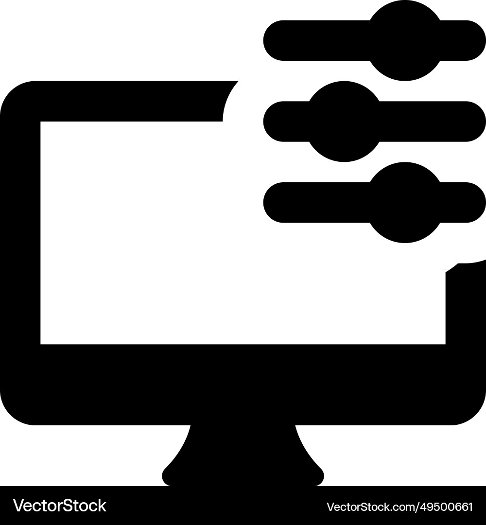Using desktop equalizer for audio setting Vector Image