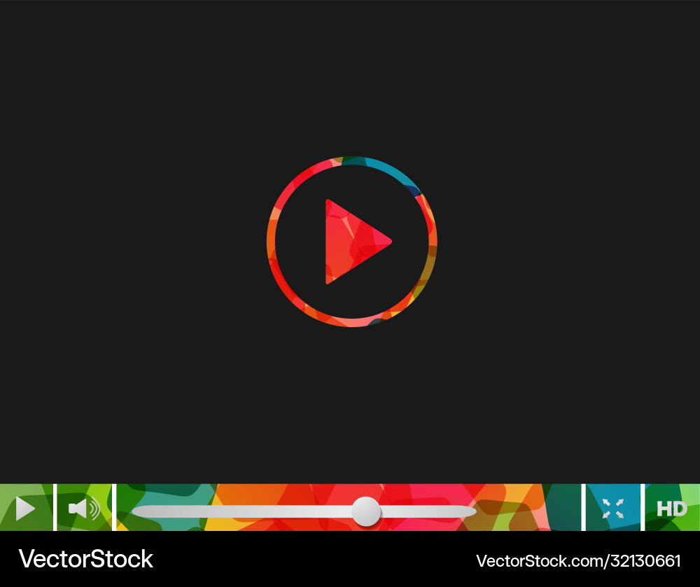 Video player interface template for web Video player interface template for web vector image