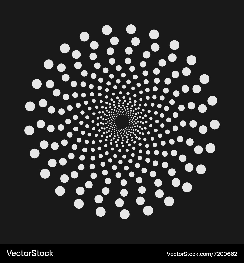 Abstract dotted shape design element vector image