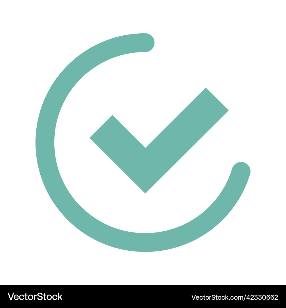 Check mark icon decision and authentication vector image
