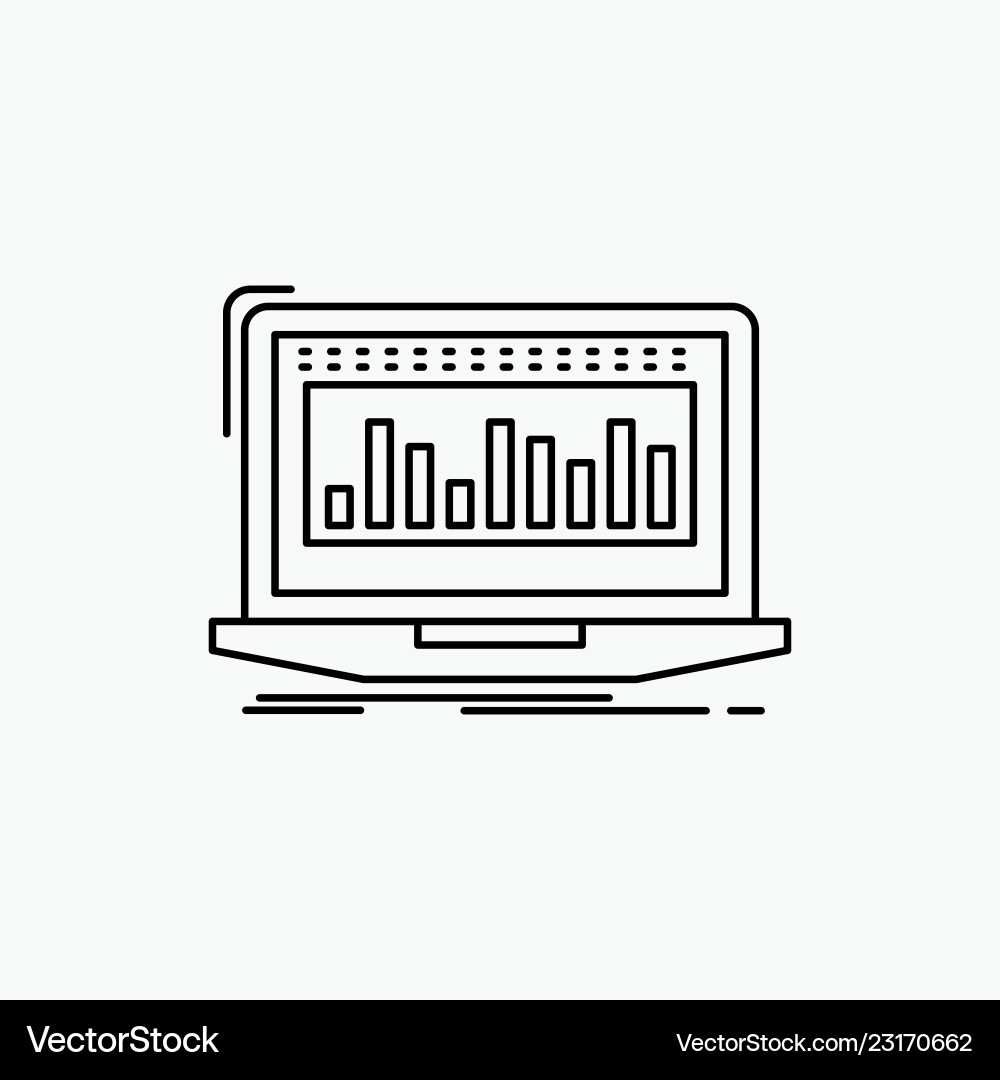 Data financial index monitoring stock line icon Data financial index monitoring stock line icon vector image