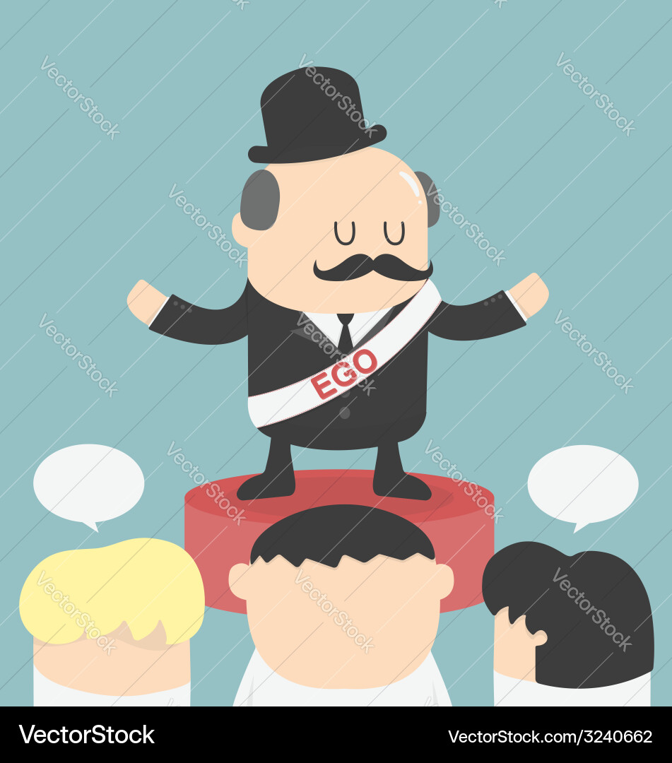 Ego and Self-Centeredness Vector Image