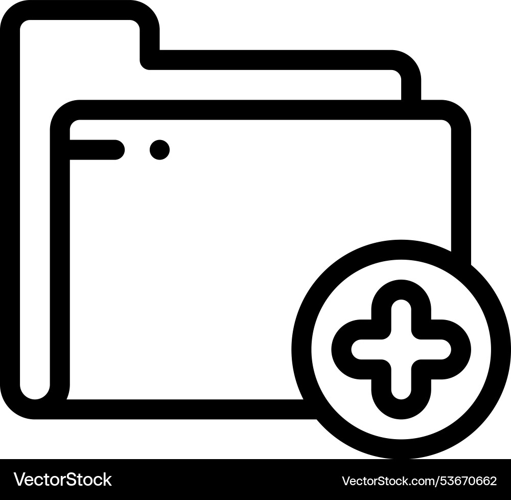 Folder icon thin linear style design isolated Folder icon thin linear style design isolated vector image