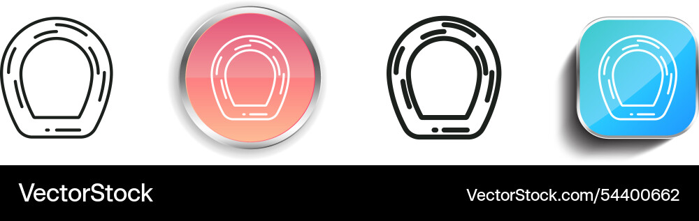 Fritter icon thin linear regular and button style vector image