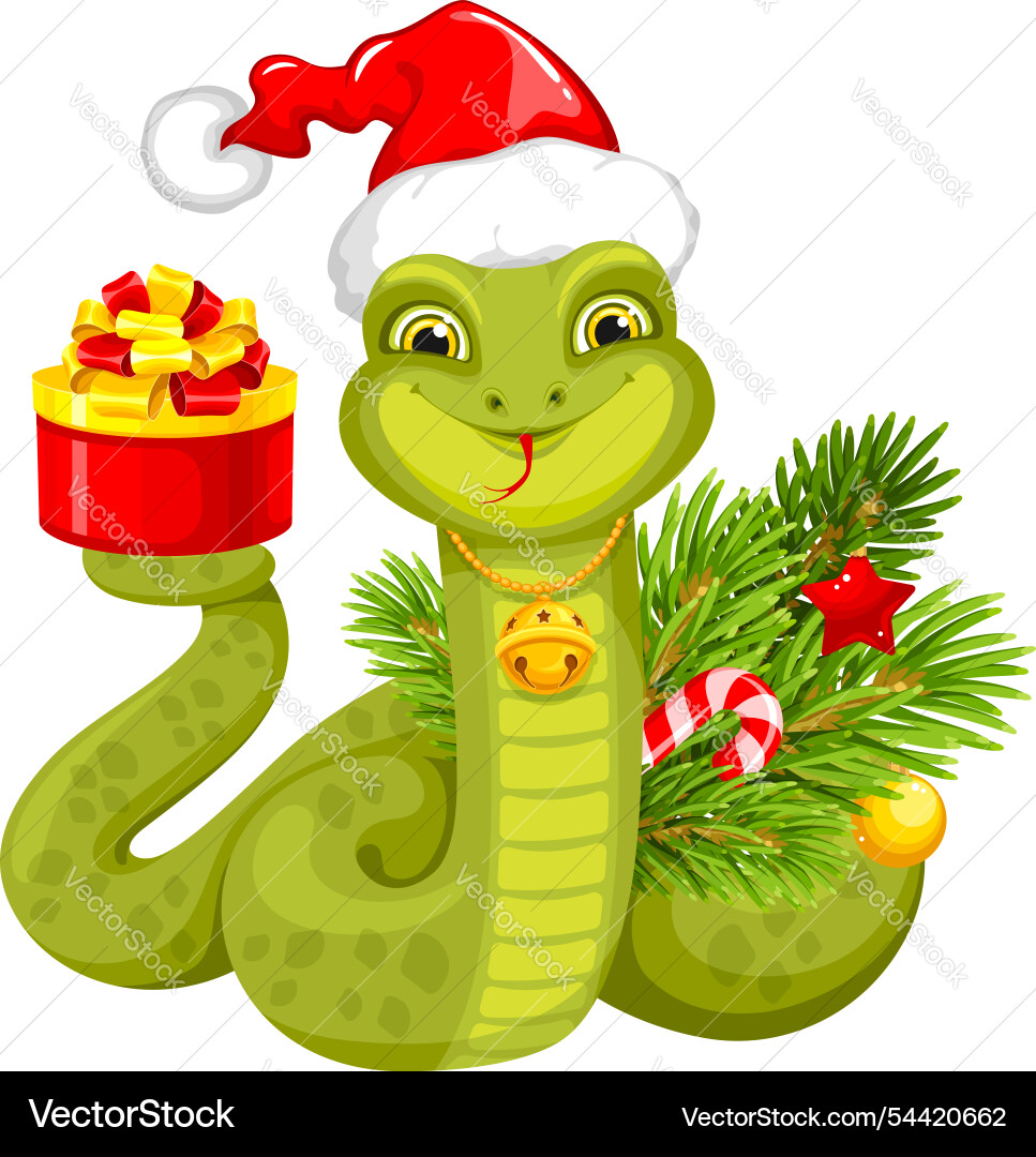 Green snake symbol of chinese lunar new year Green snake symbol of chinese lunar new year vector image